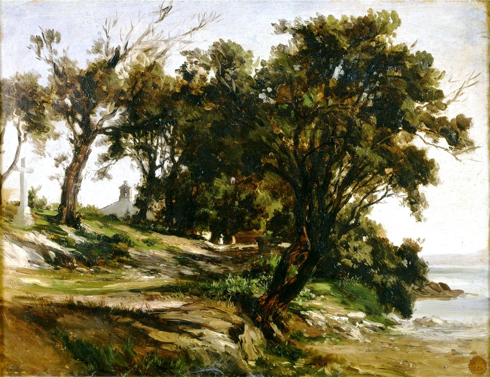 Ermita de San Vicente de la Barquera, de Carlos de Haes (Museo del Prado)