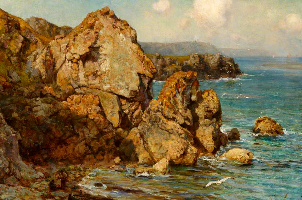 Ernest Albert Waterlow (1850-1919) - A Rocky Coast - 1214796 - National Trust