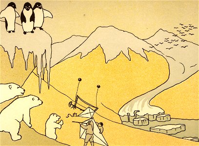 Eric O. W. Ehrström - Illustration for the book Around the Earth in an Airplane (Svalbard)