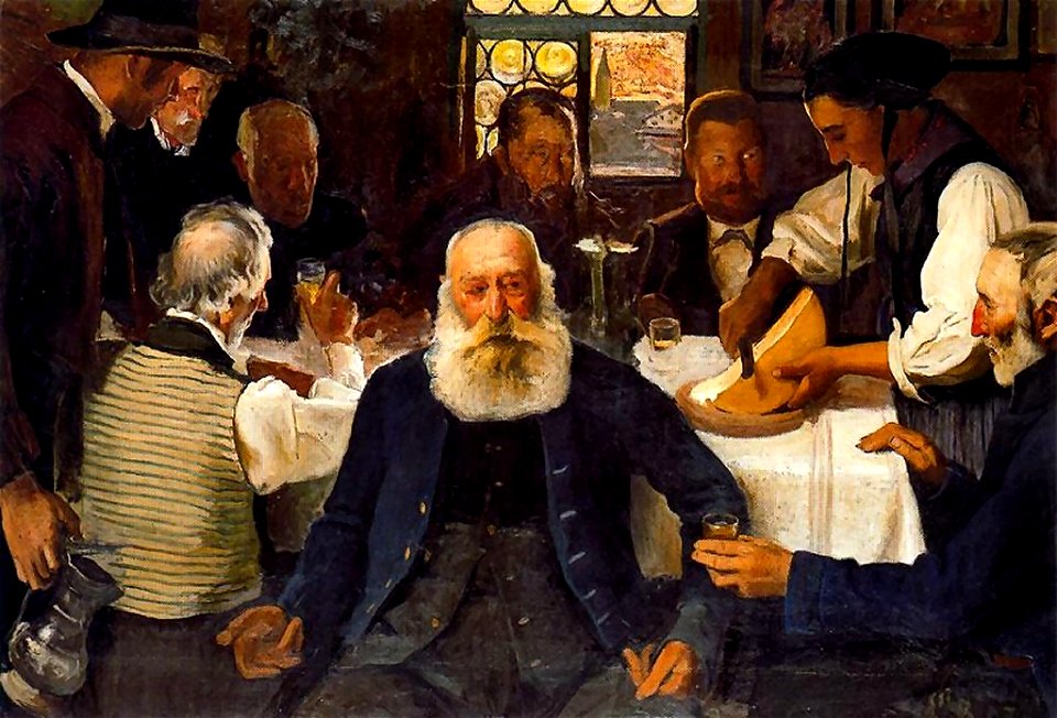 Ernest Biéler les comptes de lalpage ou la raclette