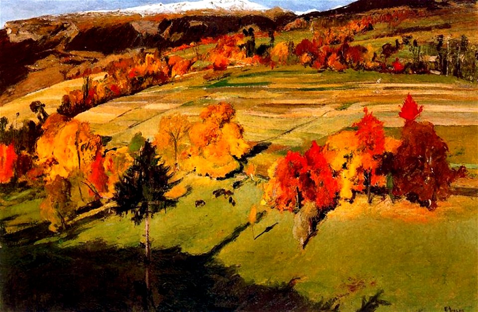 Ernest Biéler paysage automnal les hauts de savise