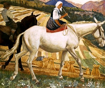Ernest Biéler paysannedos de mulet