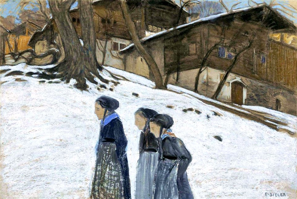 Ernest Biéler paysage dhiver savise