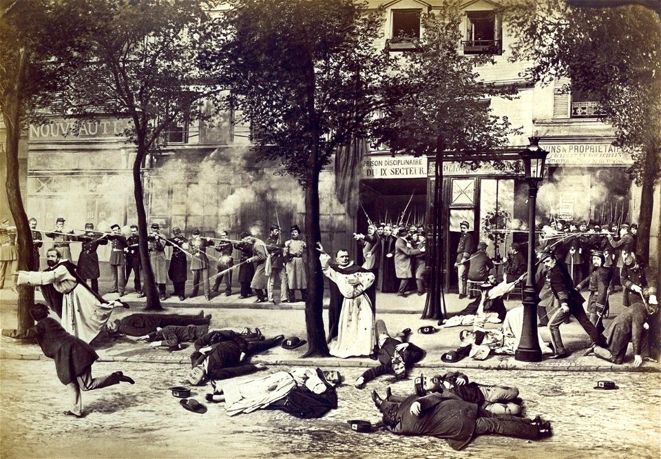 Ernest Eugène Appert, Massacre des dominicains d'Arcueil, route d'Italie no. 38, le 25 mai 1871, à 4 heures et demie (cropped)