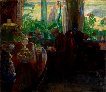 Thorvald Erichsen - Interior with the Painter Oluf Wold-Torne - Google Art Project