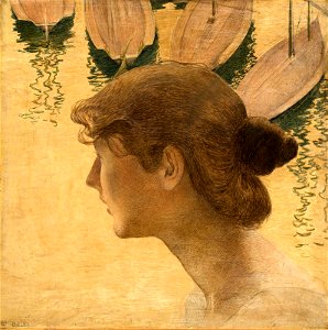 Ernest Biéler Tête de femme 39.5 х 39.5 cm (c. 1898)
