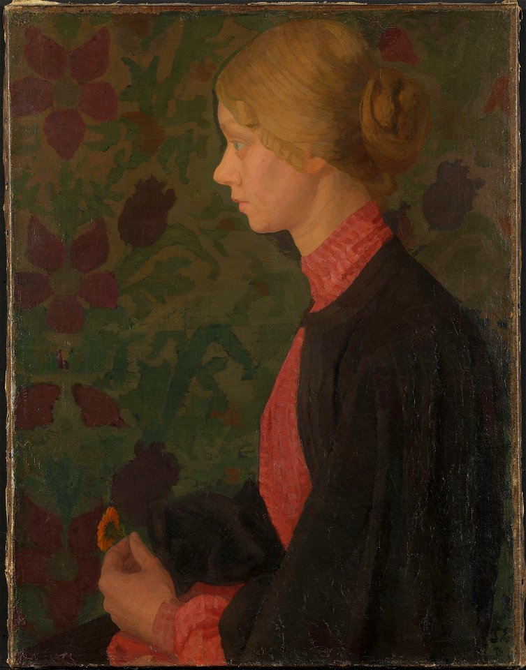 Thorvald Erichsen - Portrait of the Artist Ragnhild (Lalla) Hvalstad - NG.M.02847 - National Museum of Art, Architecture and Design