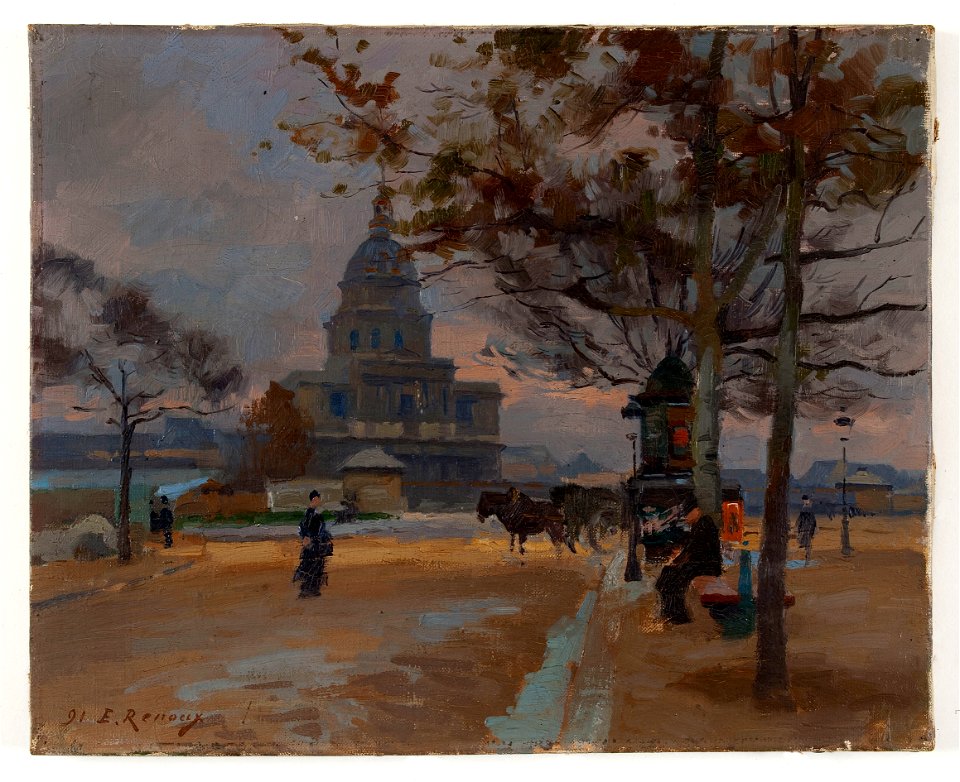 Ernest Jules Renoux - Le Dôme des Invalides vu depuis l'avenue de Ségur - PPP4971 - Musée des Beaux-Arts de la ville de Paris
