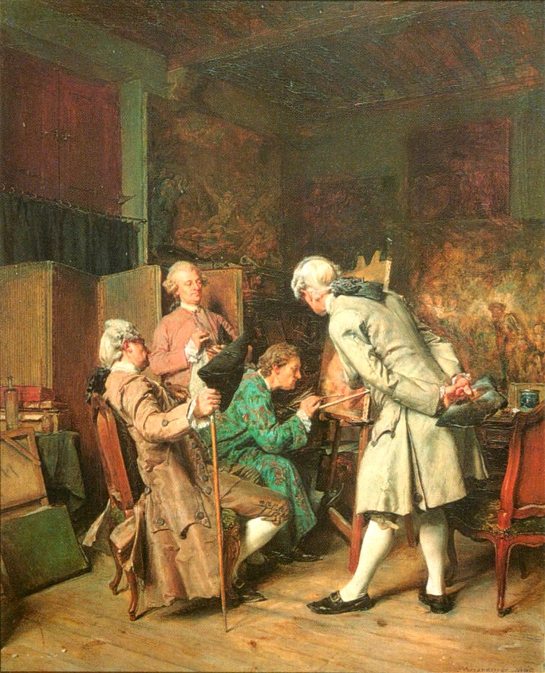 Ernest Meissonier - Les Amateurs de peinture - Orsay RF 1855