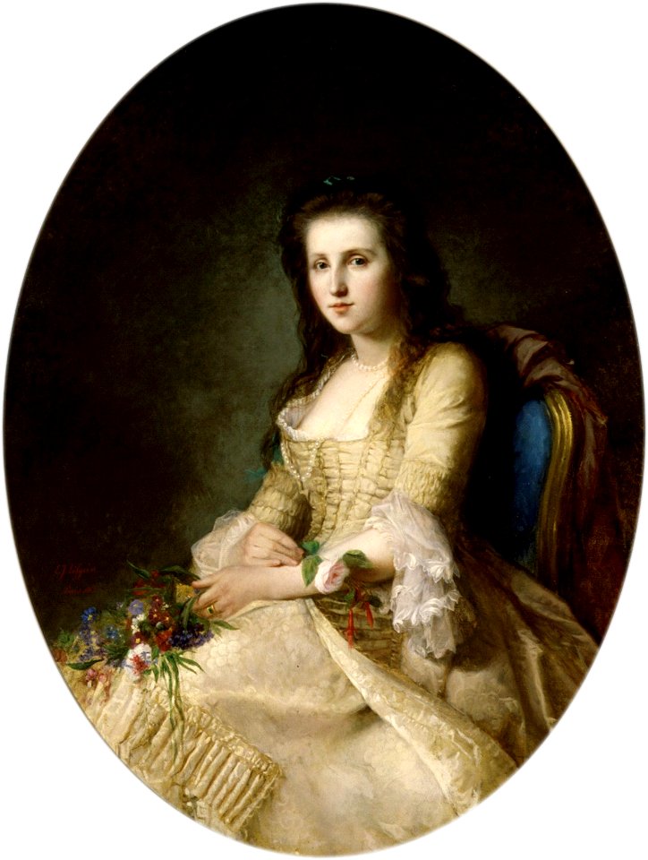 Erik Johan Löfgren - Nainen 1700-luvun puvussa (La Rêverie) - A I 84 - Finnish National Gallery