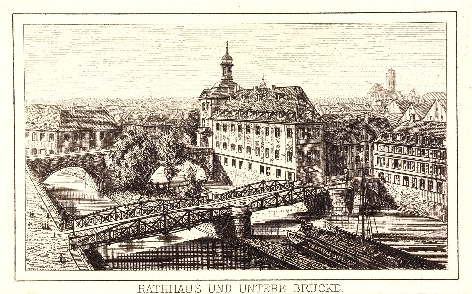 Erinnerung an Bamberg 009 Rathaus und Untere Brücke