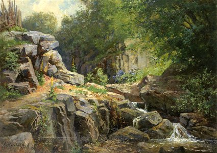 Ernestine von Kirchsberg Waldbach im Sonnenschein