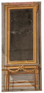 Erik Palmstedt - Kuliss till En kammare, del av vägg med spegel och bord - NMGrh 3813 - Nationalmuseum