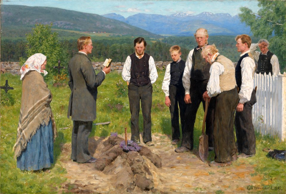 Erik Werenskiold - Peasant Burial - NG.M.00320 - National Museum of Art, Architecture and Design
