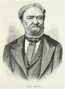 Erkel Ferenc portréja (Pollák Zsigmond metszete)