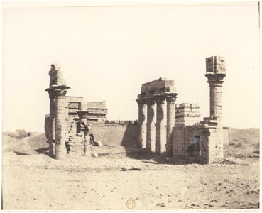 Erment (Hermonthis), Vue Générale des Ruines -Temple et Mammisi MET DP71387