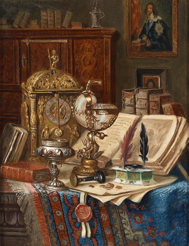Ernst Czernotzky Stillleben mit Muschelpokal