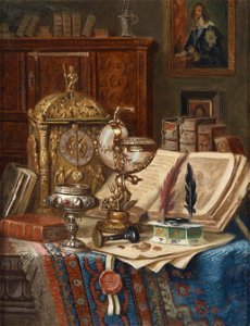 Ernst Czernotzky Stillleben mit Muschelpokal