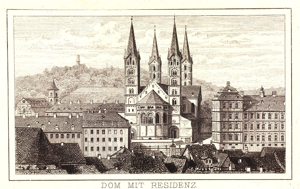 Erinnerung an Bamberg 007 Dom mit Residenz