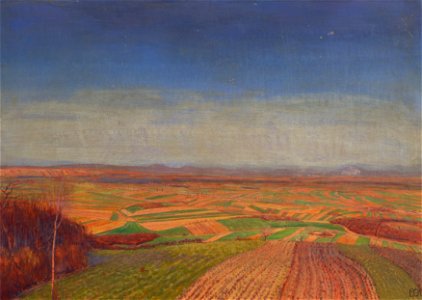 Ernst Eck - Marchfeld vom Bisamberg - 1230 - Österreichische Galerie Belvedere