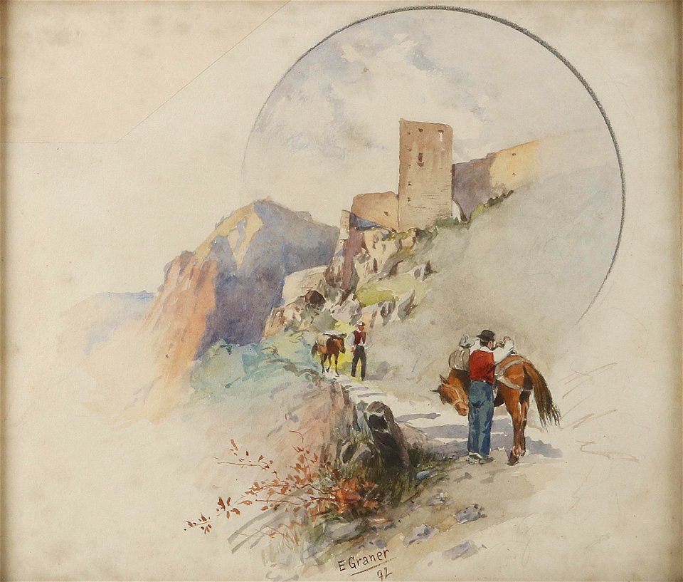 Ernst Graner Steiniger Weg zu südlicher Festung 1892