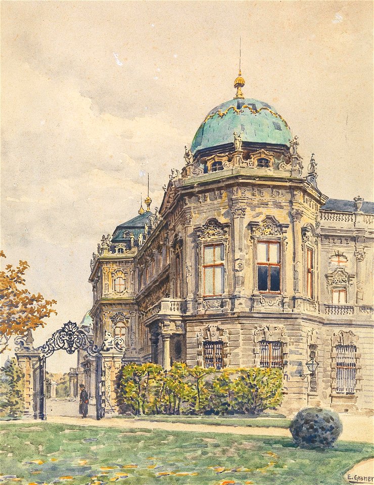 Ernst Graner Eingang zum Oberen Belvedere