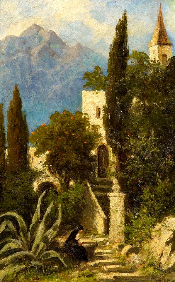 Ernst Hanfstaengl Sizilianisches Kloster