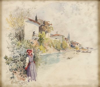 Ernst Graner Südlicher Ort am Meer 1892