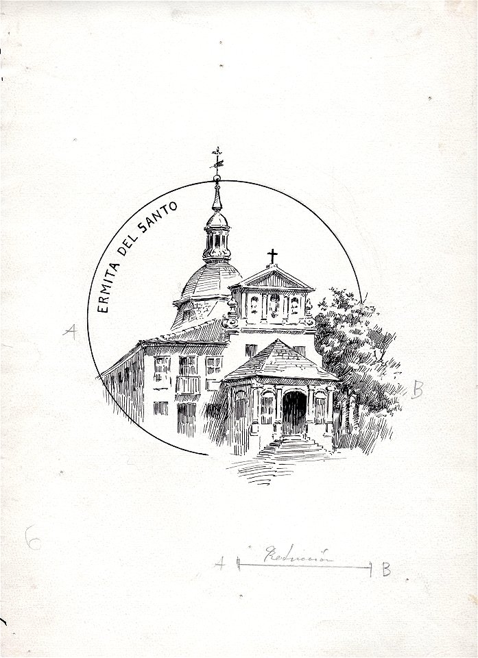 Ermita del Santo, Ermita de San Isidro, by Mariano Pedrero, 22 x 30,5 cm