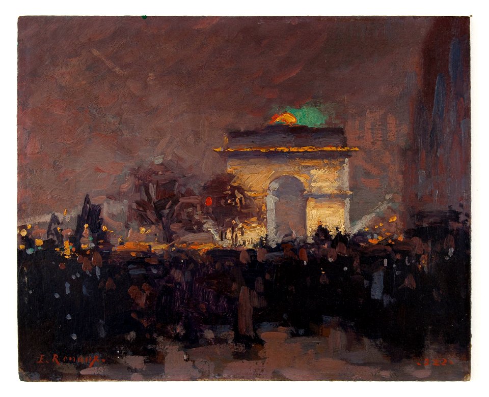 Ernest Jules Renoux - 11 novembre 1920. Installation des cendres du soldat inconnu sous l'Arc de Triomphe de l'Etoile - PPP4973 - Musée des Beaux-Arts de la ville de Paris