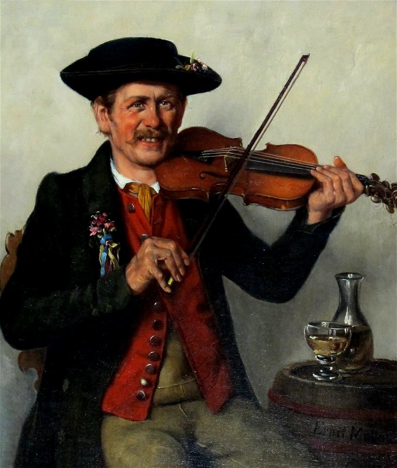Ernst Immanuel Müller Lachender Musikant