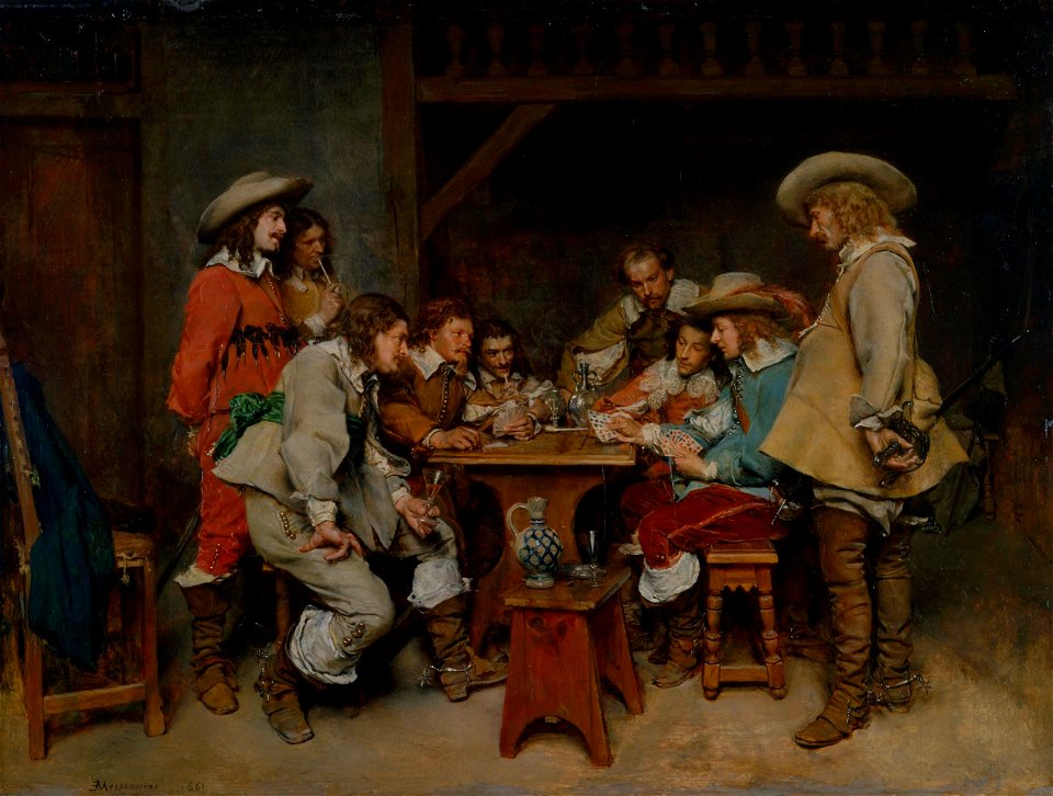 Ernest Meissonier - A Game of Piquet