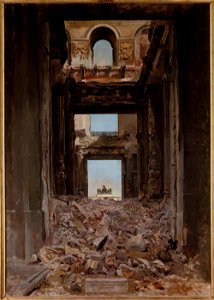Ernest Meissonier - Les Ruines du palais des Tuileries - château de Compiègne