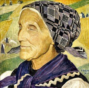 Ernest Biéler old woman from valais