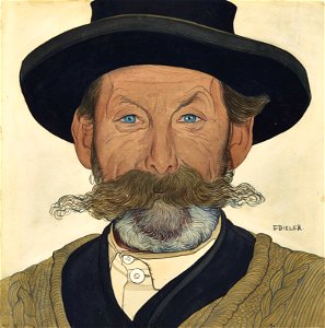 Ernest Biéler Portrait de Baptiste 29 х 29 cm 1906