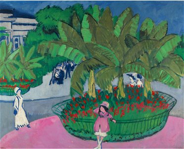 Ernst Ludwig Kirchner - Das Boskett, Albertplatz in Dresden