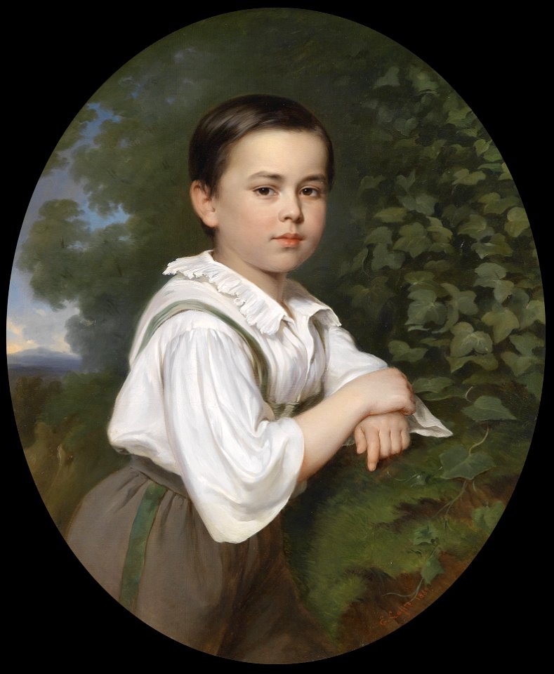 Ernst Lafite Bildnis eines Knaben 1859