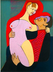 Ernst Ludwig Kirchner - Großes Liebespaar (Ehepaar Hembus)1930