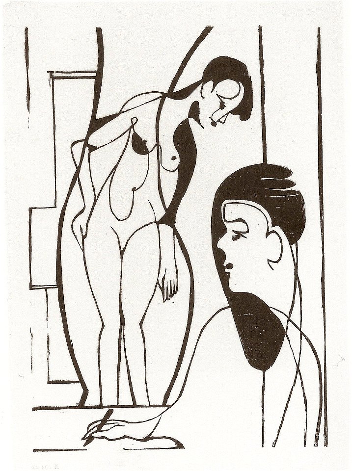 Ernst Ludwig Kirchner - Künstler und Modell - 1933