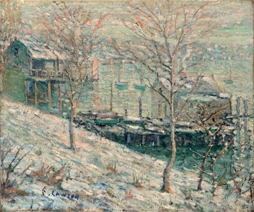 Ernest Lawson - Harlem River Winter Scene - 1976.124.2 - Yale University Art Gallery