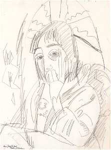 Ernst Ludwig Kirchner - Erna mit Japanschirm