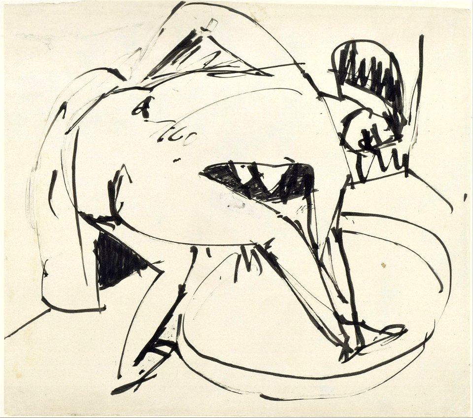 Ernst Ludwig Kirchner - Girl in tub - Google Art Project