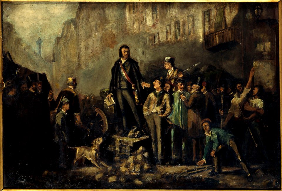 Ernest Pichio - Victor Baudin (1811-1851) sur la barricade du faubourg Saint-Antoine, le 3 décembre 1851 - P495 - Musée Carnavalet