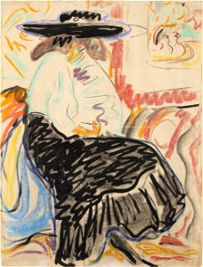 Ernst Ludwig Kirchner - Seated Woman in the Studio - Google Art Project