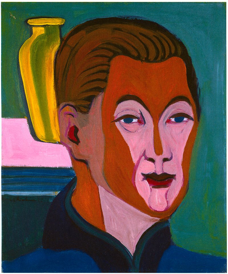 Ernst Ludwig Kirchner - Kopf des Malers (Selbstbildnis) 1925
