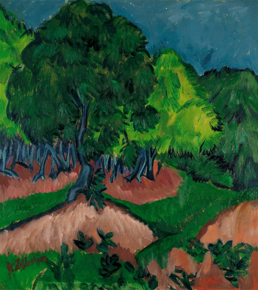 Ernst Ludwig Kirchner - Paisaje con castaño