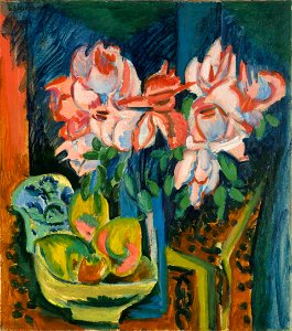Ernst Ludwig Kirchner - Pink Roses - 592-1958 - Saint Louis Art Museum