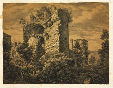 Ernst Fries (German, 1801-1833), Mohr ^ Winter, Heidelberg - Six Views of Heidelberg Castle, Tower - 2010.280.7 - Cleveland Museum of Art