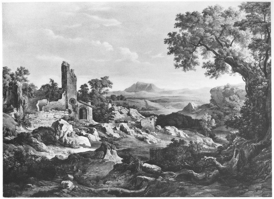 Ernst Fries Landschaft bei Rom mit dem Soracte