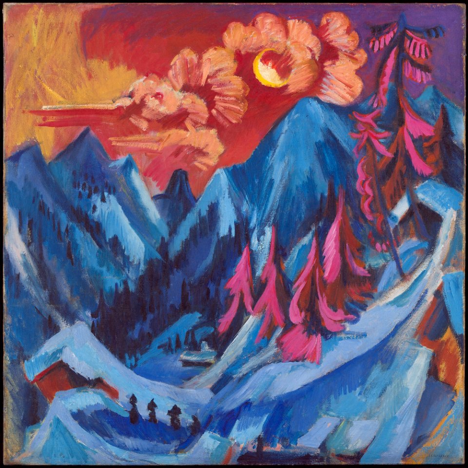 Ernst Ludwig Kirchner - Winter Landscape in Moonlight - 40.58 - Detroit Institute of Arts